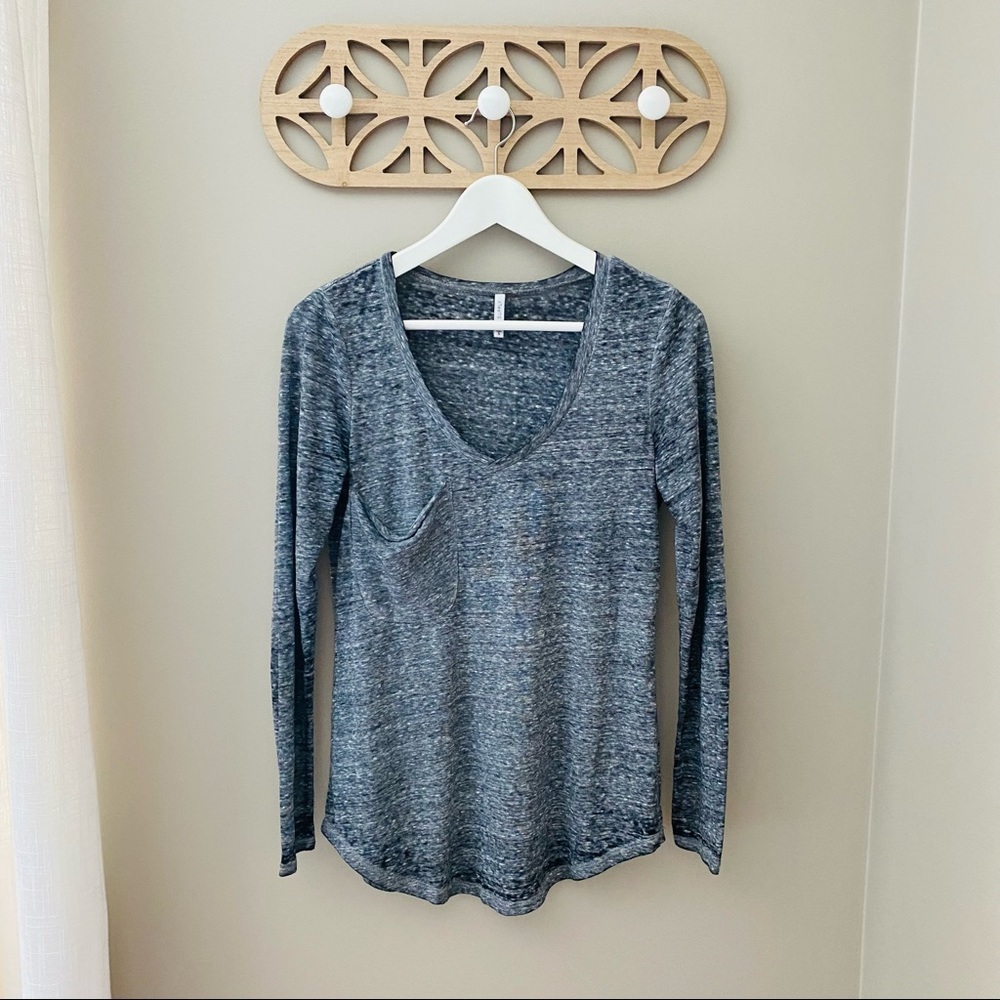 Z Supply Long Sleeve Top Gray Sz Small